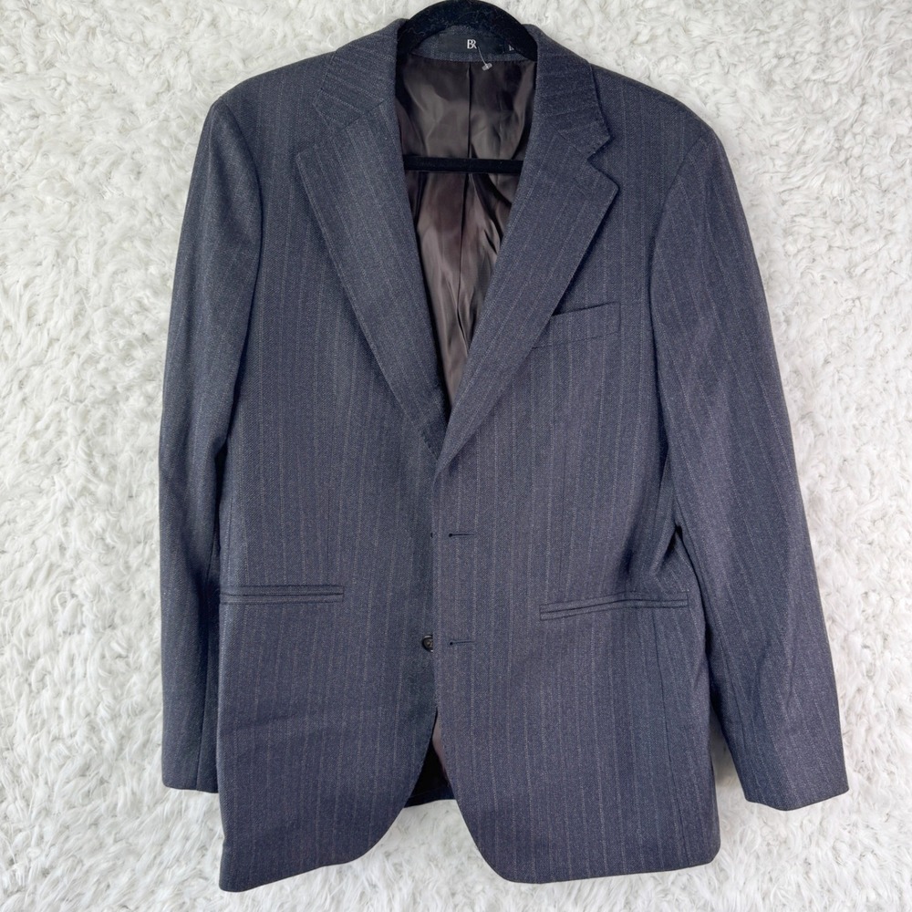 Banana Republic Mens 38S Tailored Slim‎ Fit Wool Blend Blue Gray Blazer Preppy